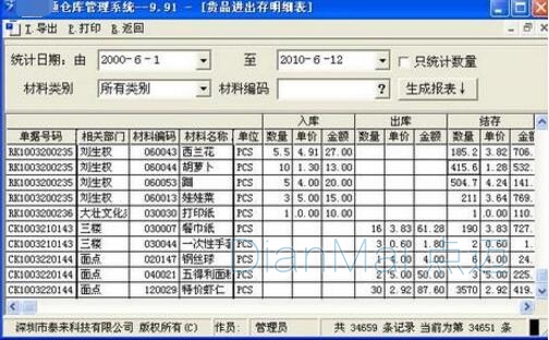 仓储管理软件界面